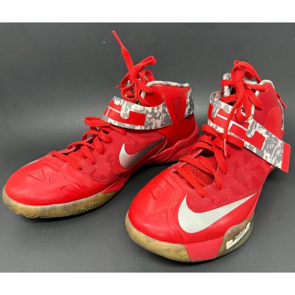 Nike Lebron Zoom Soldier 6 VI Ohio State Mens 10 Sneakers Shoes 525015-601 - Picture 1 of 7